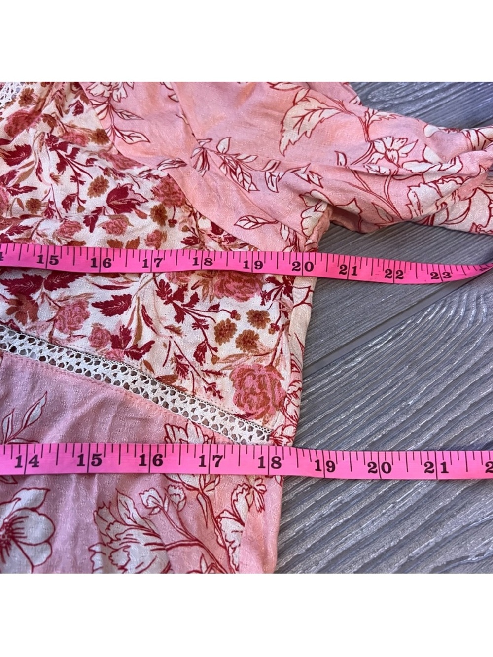 NWT, Free People Odette Pedal Combo Floral Lace-Trim Top - Picture 9 of 11